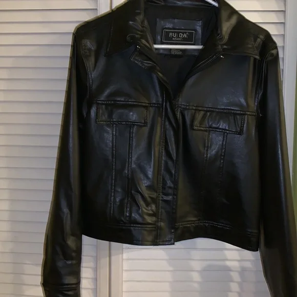 FU DA vintage faux leather jacket med - Picture 3 of 9
